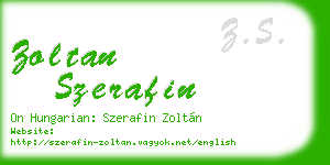 zoltan szerafin business card